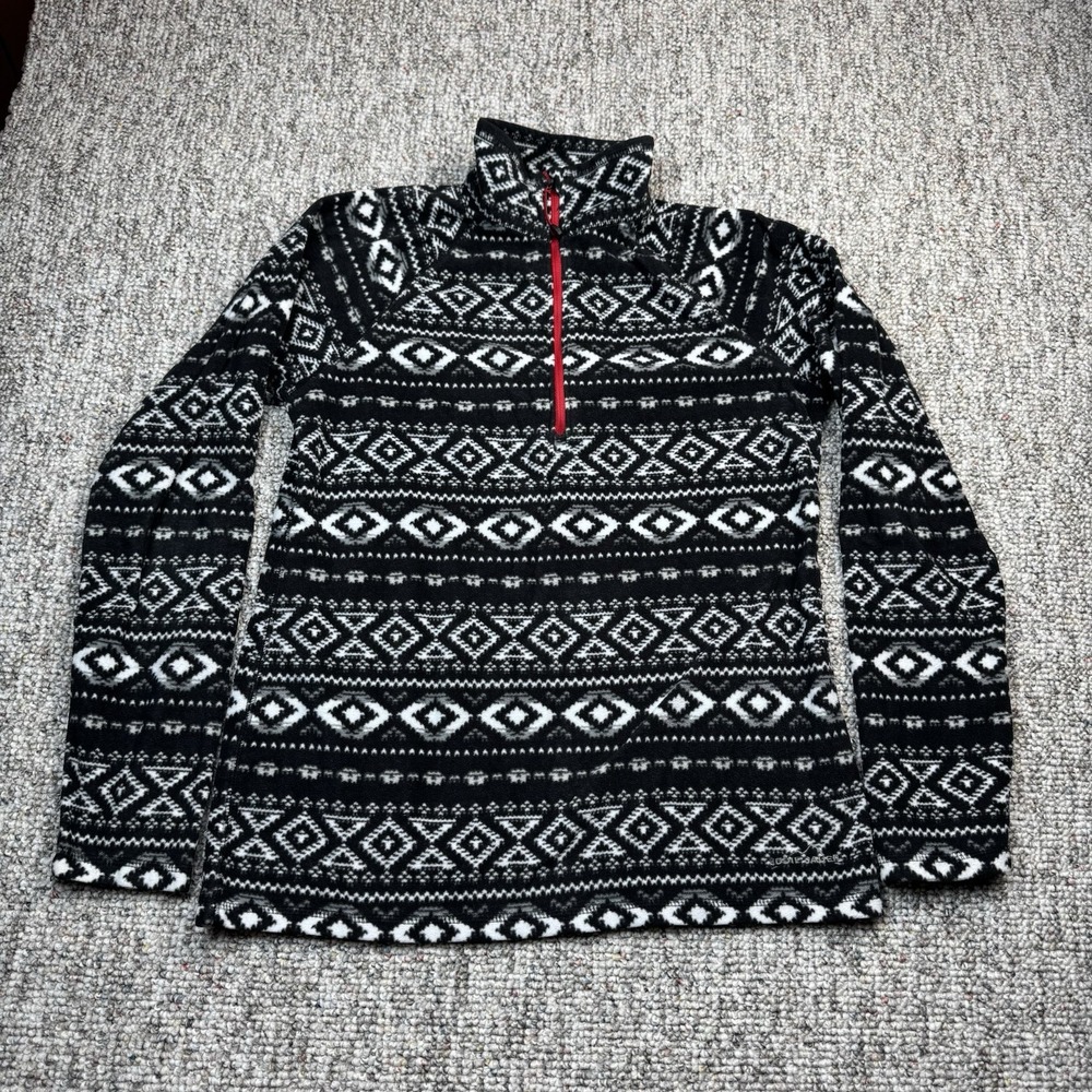 Eddie Bauer Pullover Womens Medium Fleece Sweater Aztec Southwestern Outdoors